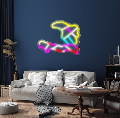 Unique Neon Sign - AYITI AK DEPATMENT YO